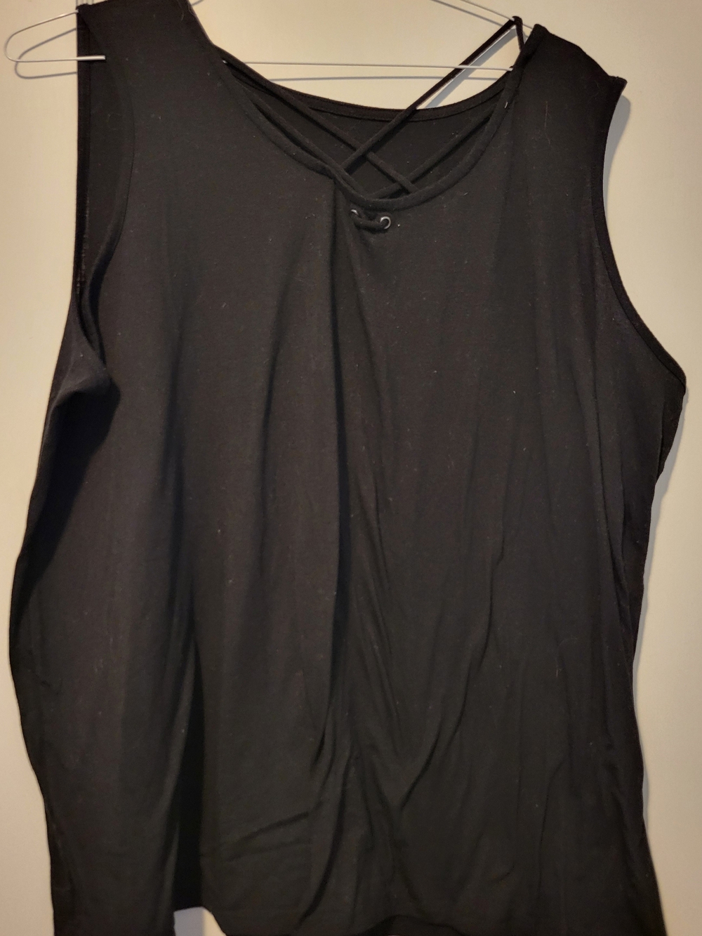 Black Crisscross Tank Top - Women